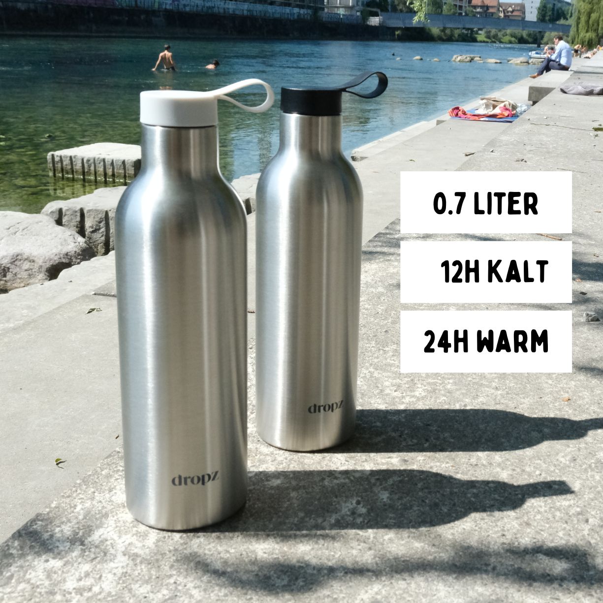 dropz bottle silver - 0.7 L